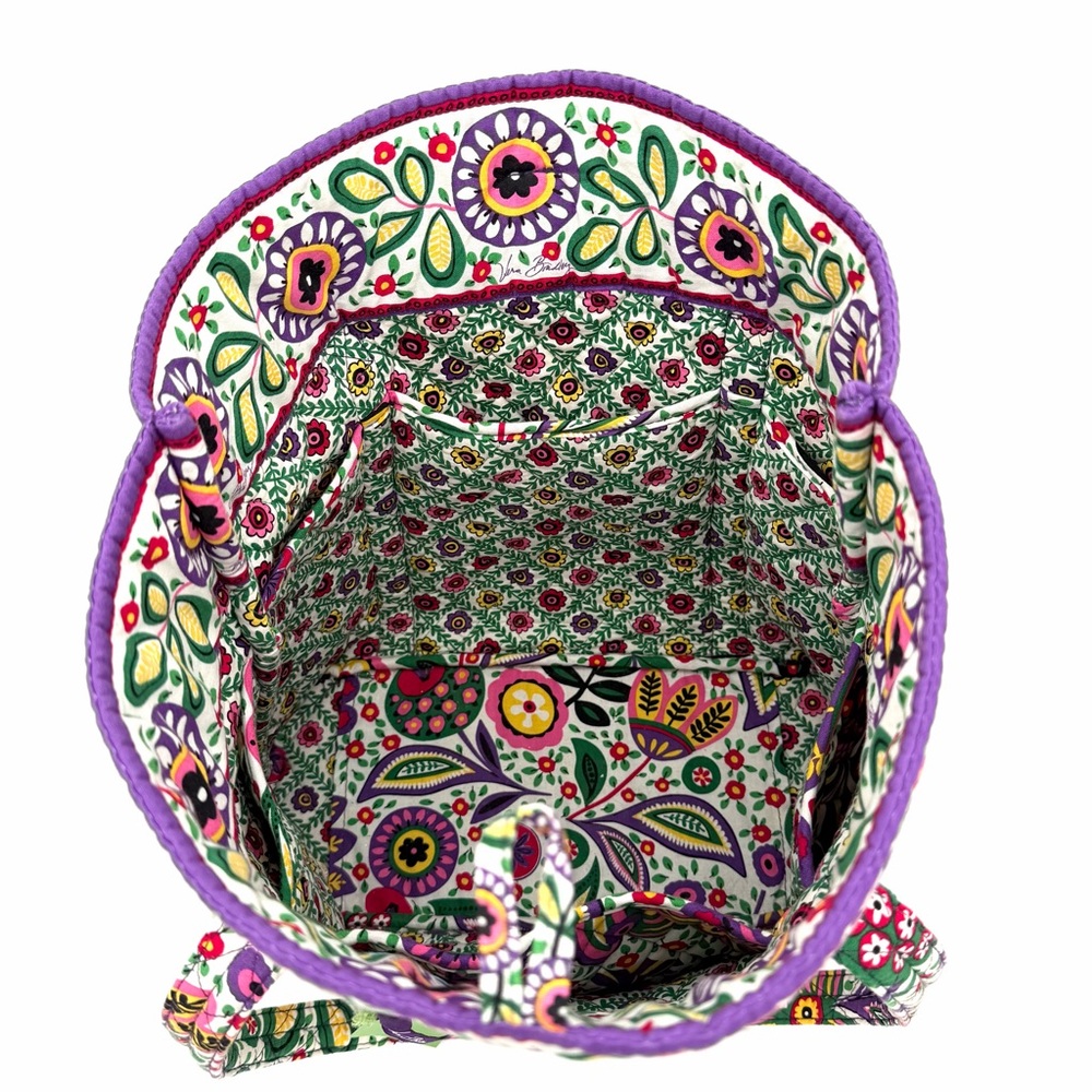NWT New Vera Bradley Viva La Vera Tote Bag Shoulder Print Large Handbag Carry On - Picture 3 of 4